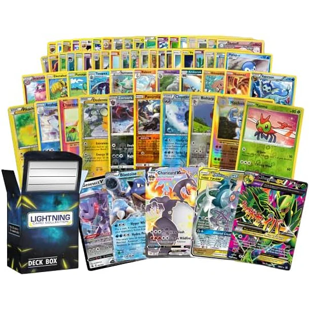 PACK POKÉMON 50 CARTAS + 1 ULTRA RARA Y CAJA LCC 1