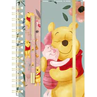 SET LIBRETA BOLÍGRAFO STICKERS WINNIE THE POOH ASCOTT 1