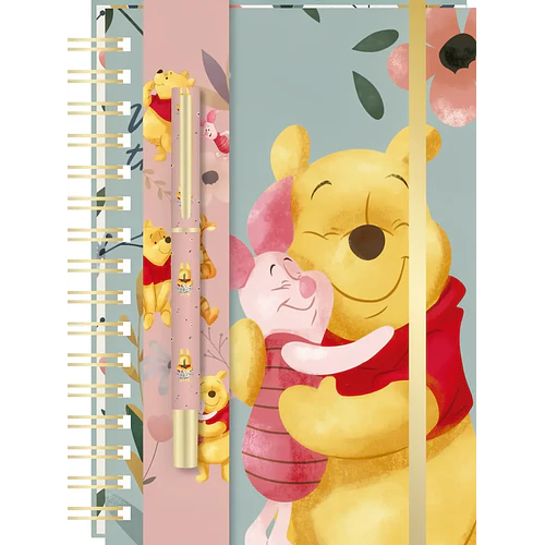 SET LIBRETA BOLÍGRAFO STICKERS WINNIE THE POOH ASCOTT