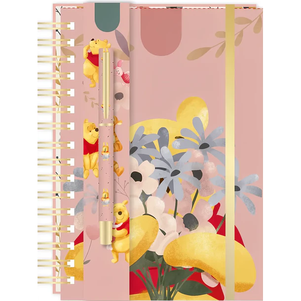 SET LIBRETA BOLÍGRAFO STICKERS WINNIE THE POOH ASCOTT 2