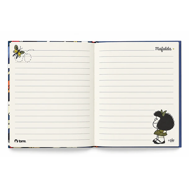 SET 3 LIBRETAS MAFALDA TAPA DURA 60 HOJAS TORRE 8