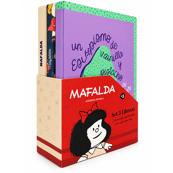 SET 3 LIBRETAS MAFALDA TAPA DURA 60 HOJAS TORRE 1