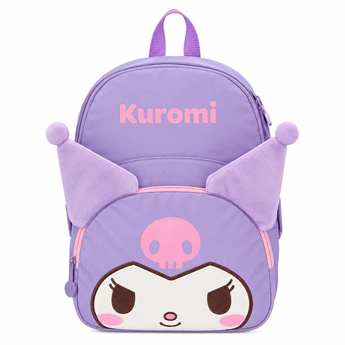 MOCHILA KUROMI JUVENIL LAVANDA CON OREJAS DE PELUCHE