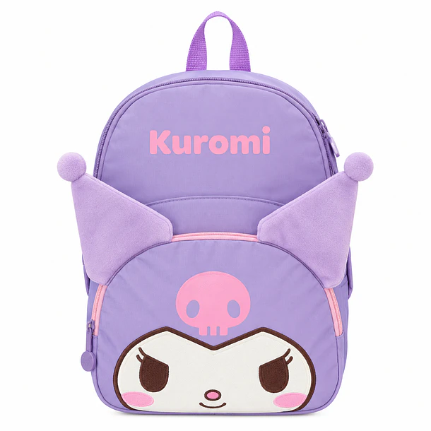 MOCHILA KUROMI JUVENIL LAVANDA CON OREJAS DE PELUCHE 1