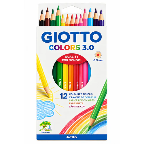 LÁPICES DE COLORES GIOTTO COLORS 3.0 12 UNIDADES