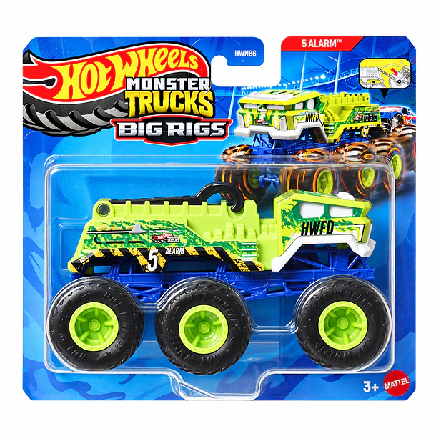 HOT WHEELS MONSTER TRUCKS BIG RIGS 5 ALARM MATTEL 2
