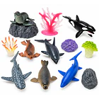 SET ANIMALES MARINOS 13 PIEZAS JUEGO DIDÁCTICO INFANTIL 1