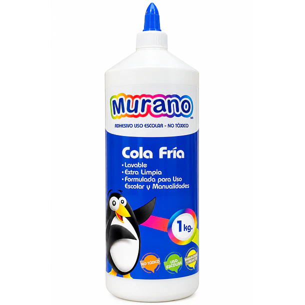 COLA FRÍA MURANO 1 KG ADHESIVO ESCOLAR LAVABLE  1