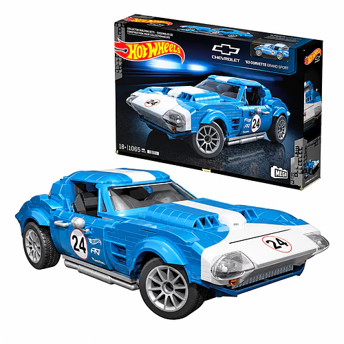 MEGA HOT WHEELS CORVETTE GRAND SPORT 1963 1060 PIEZAS