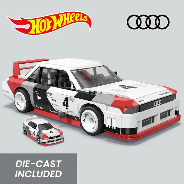 MEGA HOT WHEELS AUDI 90 QUATTRO IMSA GTO 973 PIEZAS 2
