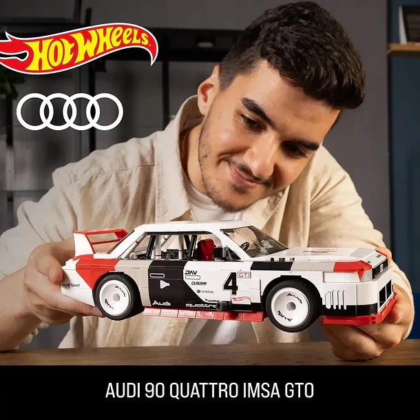MEGA HOT WHEELS AUDI 90 QUATTRO IMSA GTO 973 PIEZAS 3