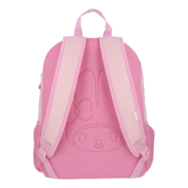 MOCHILA MY MELODY TEDDY ROSA CON BOLSILLO DE PELUCHE 6