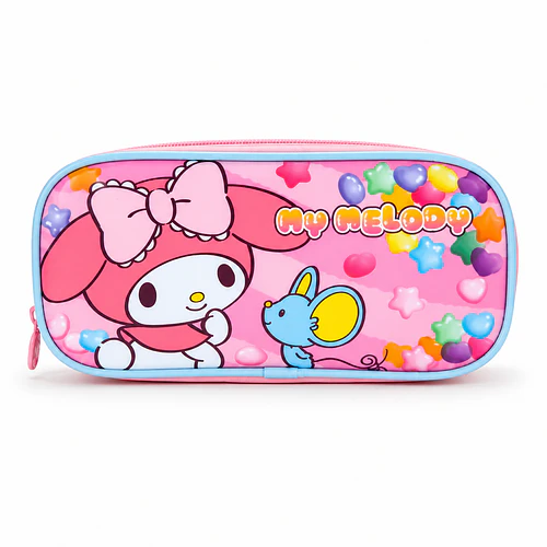 ESTUCHE ESCOLAR MY MELODY ROSA CON CIERRE