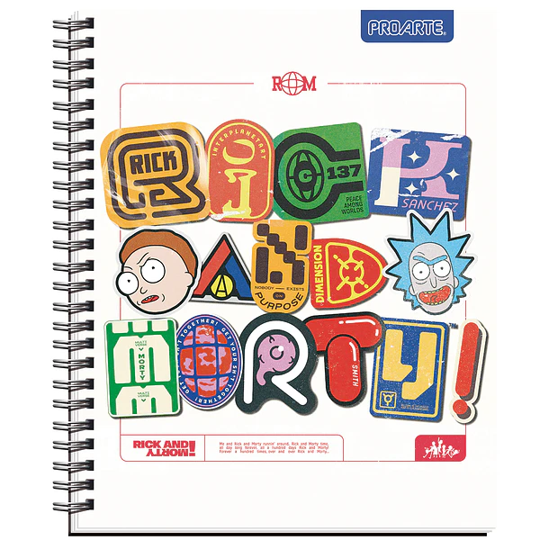 CUADERNO UNIVERSITARIO PROARTE 7MM 100H RICK AND MORTHY 3
