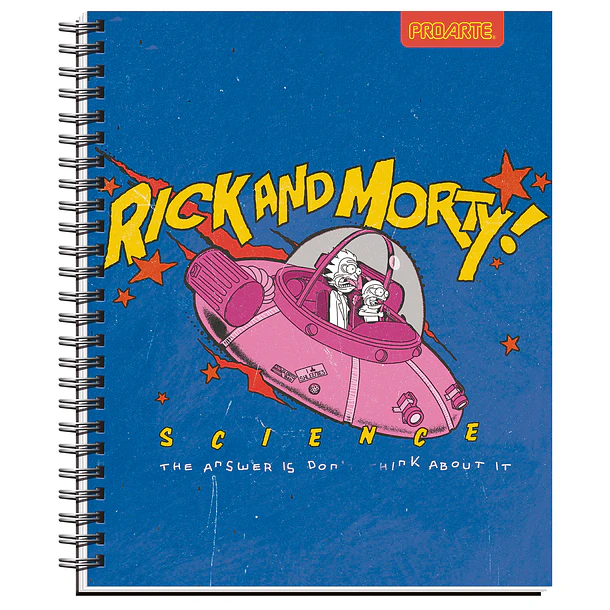 CUADERNO UNIVERSITARIO PROARTE 7MM 100H RICK AND MORTHY 4