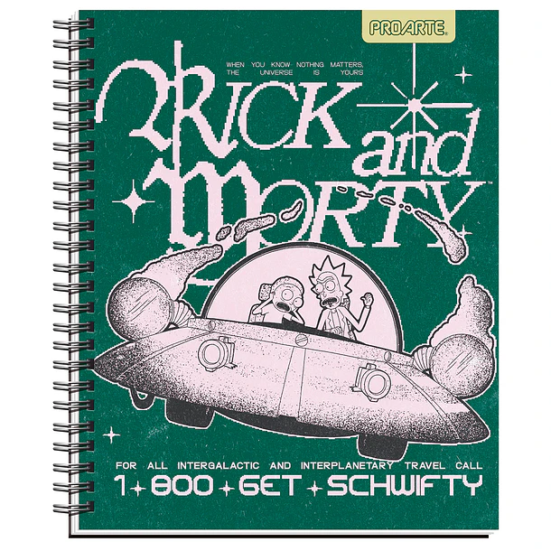 CUADERNO UNIVERSITARIO PROARTE 7MM 100H RICK AND MORTHY 5