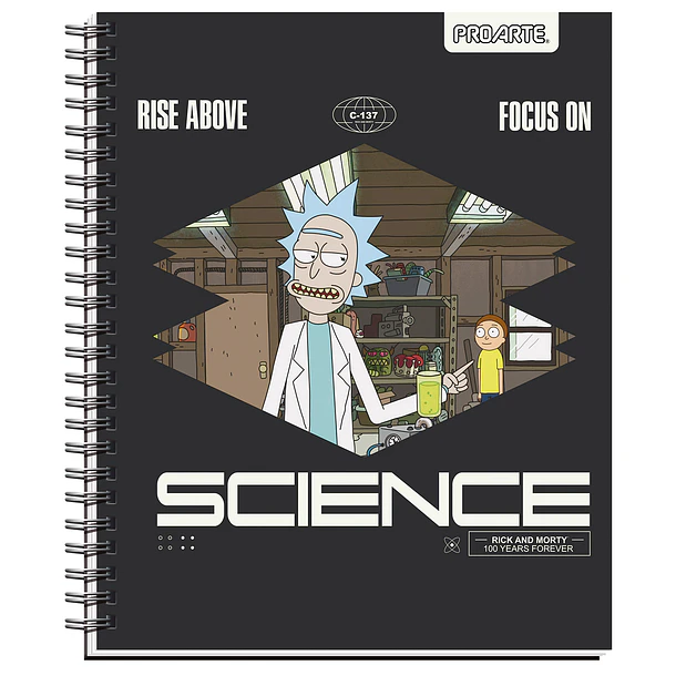 CUADERNO UNIVERSITARIO PROARTE 7MM 100H RICK AND MORTHY 6