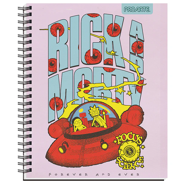 CUADERNO UNIVERSITARIO PROARTE 7MM 100H RICK AND MORTHY 7