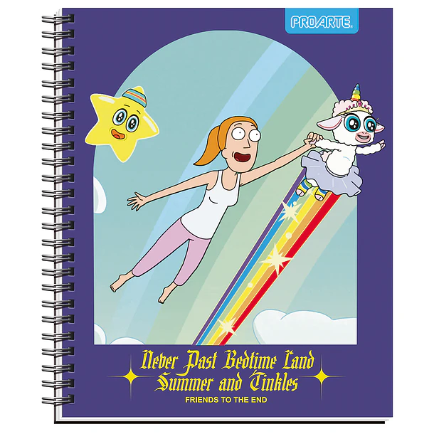 CUADERNO UNIVERSITARIO PROARTE 7MM 100H RICK AND MORTHY 9