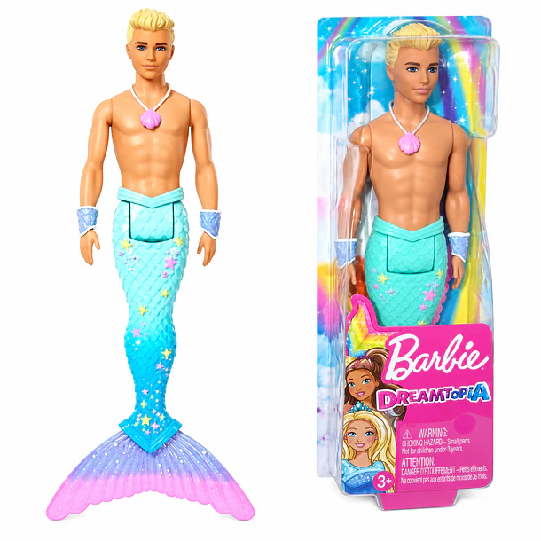 BARBIE DREAMTOPIA MUÑECO TRITÓN SIRENO CON COLA MULTICOLOR 1