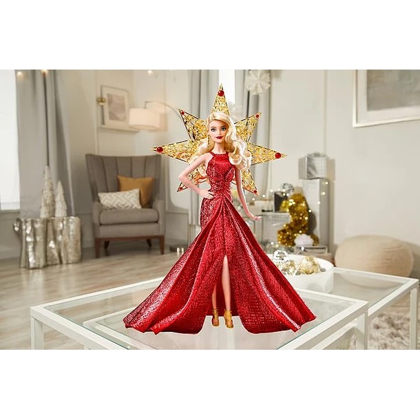 BARBIE HOLIDAY 2017 COLECCIONISTA VESTIDO ROJO MATTEL DYX39 3