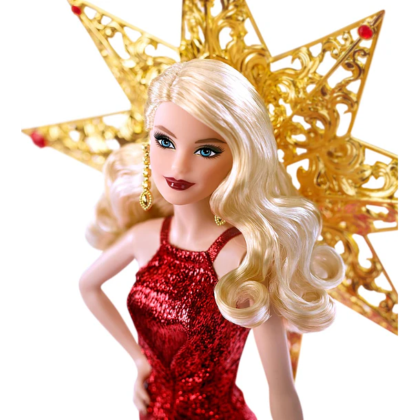 BARBIE HOLIDAY 2017 COLECCIONISTA VESTIDO ROJO MATTEL DYX39 5