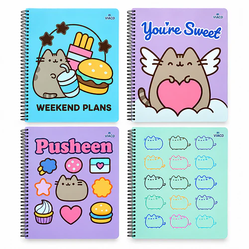 CUADERNO ESPECIAL CARTA PUSHEEN 3 MATERIAS 7 MM MOOVING