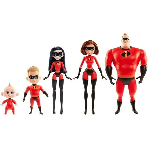 LOS INCREÍBLES 2 PACK FAMILIA 5 FIGURAS JAKKS PACIFIC 2