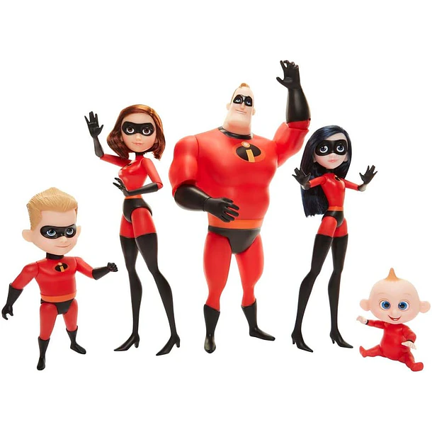 LOS INCREÍBLES 2 PACK FAMILIA 5 FIGURAS JAKKS PACIFIC 3