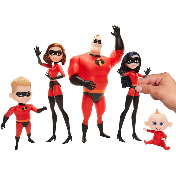 LOS INCREÍBLES 2 PACK FAMILIA 5 FIGURAS JAKKS PACIFIC 4
