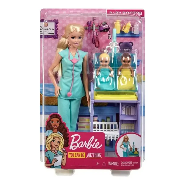 BARBIE DOCTORA DE BEBÉS CON 2 BEBÉS Y ACCESORIOS 5