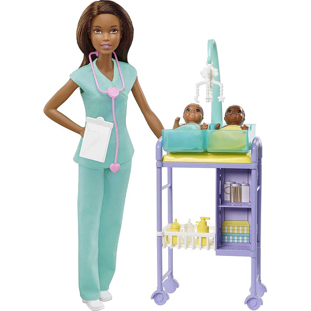 BARBIE PROFESIONES CARRERS PEDIATRA MORENA MATTEL 1