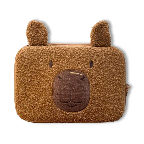 ESTUCHE MOOVING CAPYBARA DOBLE CIERRE CAFÉ