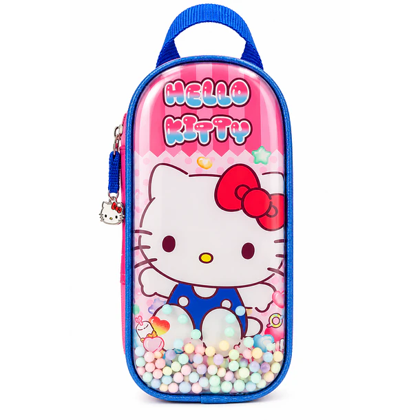 ESTUCHE HELLO KITTY KEEP 3 COMPARTIMIENTOS ROSADO 1