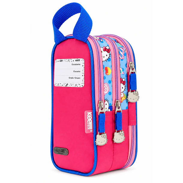 ESTUCHE HELLO KITTY KEEP 3 COMPARTIMIENTOS ROSADO 3
