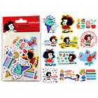 SET 12 STICKERS MAFALDA PARA NOTEBOOK 5X5 CM 1