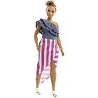 MUÑECA BARBIE FASHIONISTAS 102 CON CAMBIO DE ROPA MATTEL 1