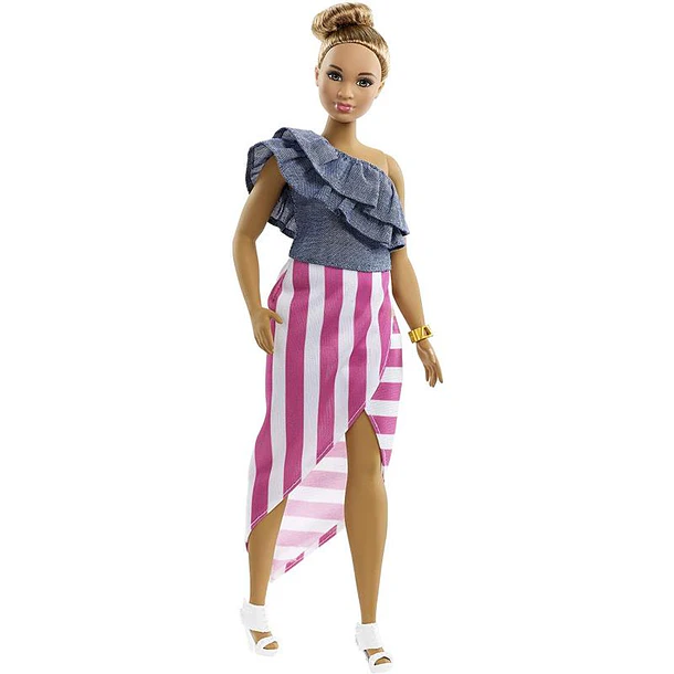 MUÑECA BARBIE FASHIONISTAS 102 CON CAMBIO DE ROPA MATTEL 1