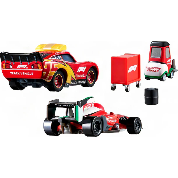 MATTEL DISNEY PIXAR CARS F1 PACK 3 VEHÍCULOS CON ACCESORIOS 2