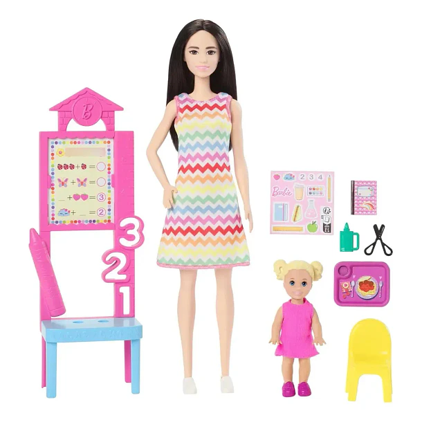 BARBIE MAESTRA PROFESORA CON ALUMNA Y ACCESORIOS MATTEL 2