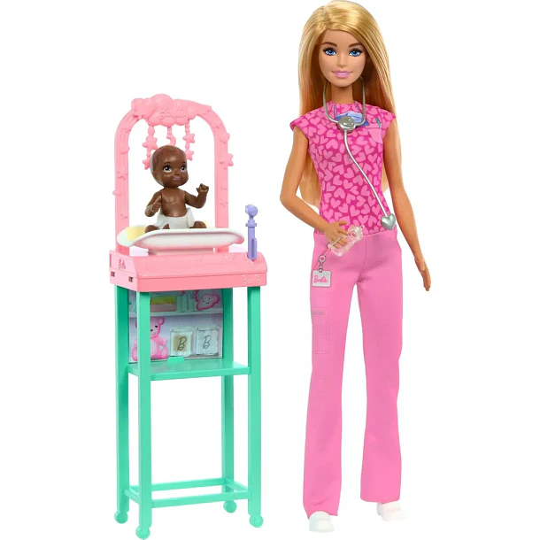 BARBIE DOCTORA DE BEBÉS MATTEL – SET CON BEBÉ Y ACCESORIOS 1