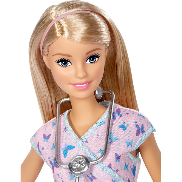 MUÑECA BARBIE DOCTORA RUBIA CON ESTETOSCOPIO 2
