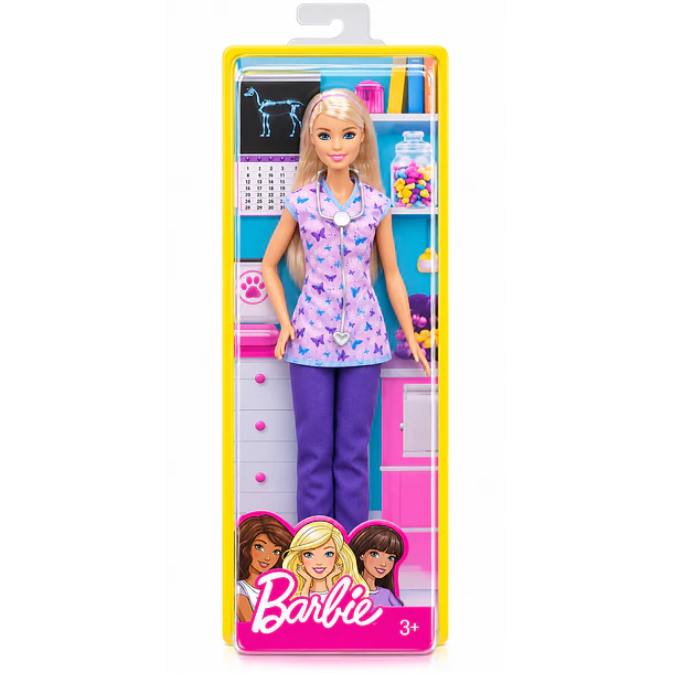 MUÑECA BARBIE DOCTORA RUBIA CON ESTETOSCOPIO 4