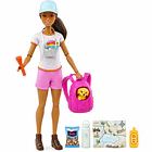 MUÑECA BARBIE EXPLORADORA CON PERRITO Y ACCESORIOS 2