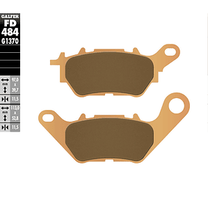 Pastillas de Freno Traseras Yamaha R3, MT-03, R3A. Galfer Sinterizada
