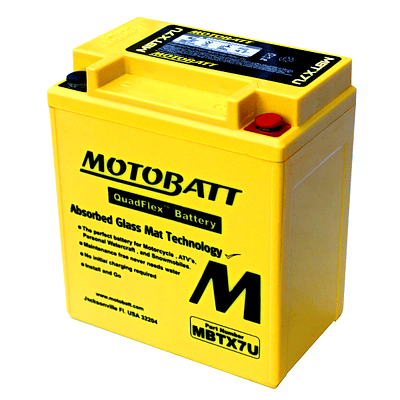 Batería Motobatt MBTX7U. Tecnología AGM. (YTX7L-BS)