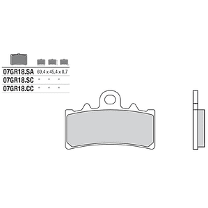 Pastillas de Freno Delanteras KTM Duke 200, 250, 390. Brembo Sinterizada