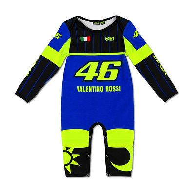 Pijama de bebé Vr46 colección Classic 2020. Inspirado en el mono de MotoGP 