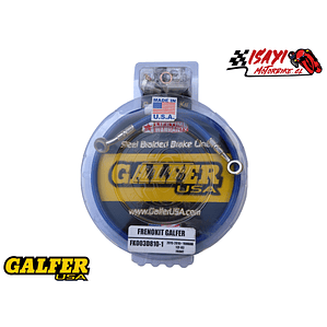 Latiguillo Metálico Delantero color Azul para Yamaha R3. Galfer