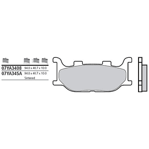 Pastillas de Freno Delanteras Yamaha XJ6, FZ6. Brembo Sinterizadas